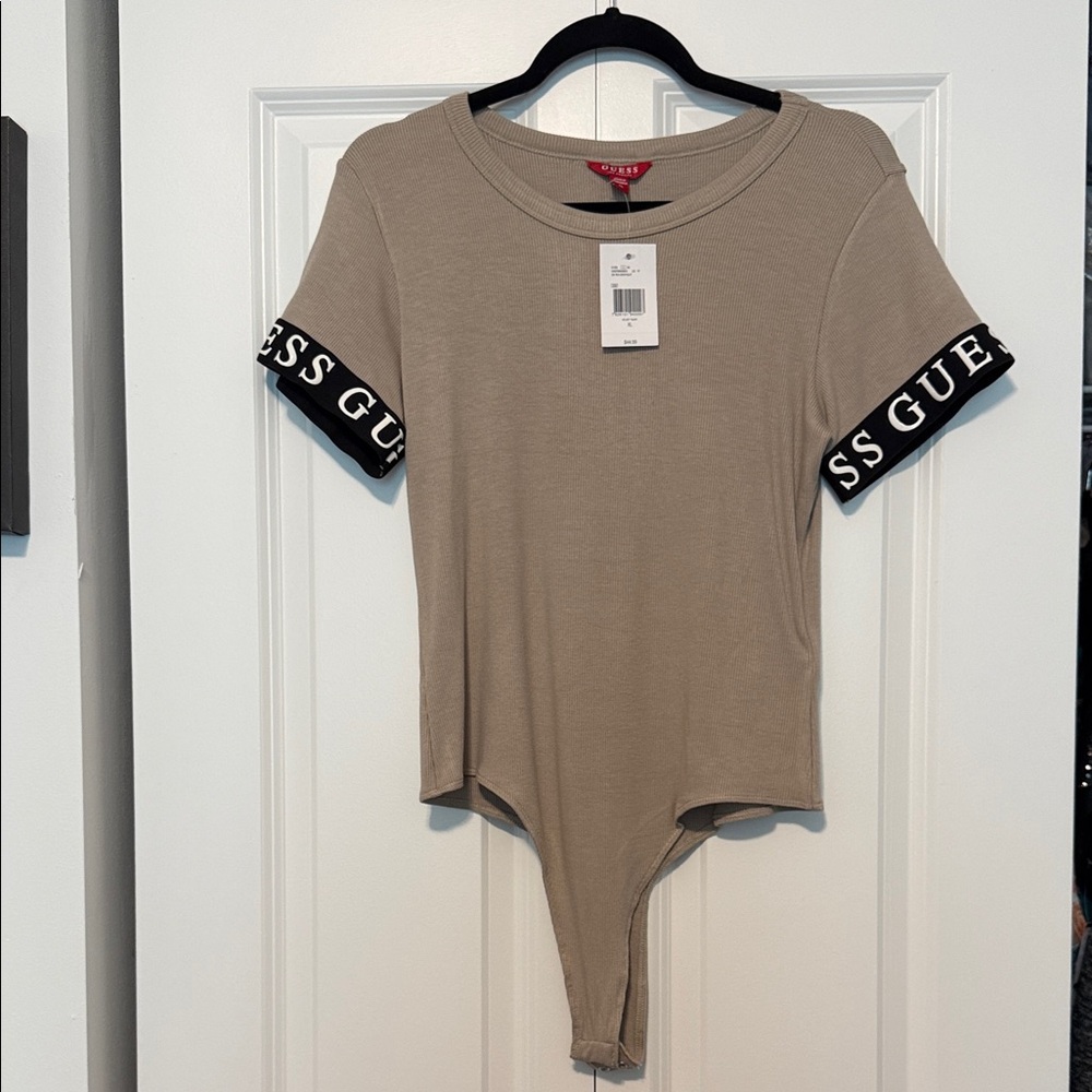 GUESS Beige Bodysuit with Logo Sleeves